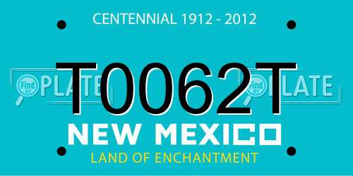 T0062T New Mexico License Plate