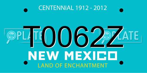 T0062Z New Mexico License Plate