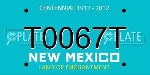 T0067T New Mexico License Plate
