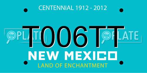 T006TT New Mexico License Plate
