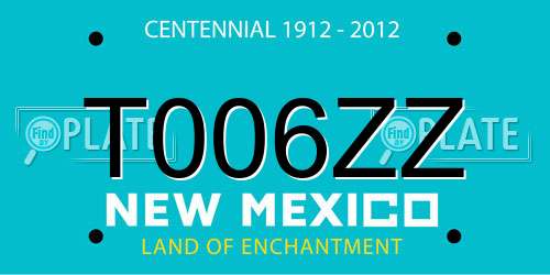 T006ZZ New Mexico License Plate