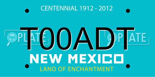 T00ADT New Mexico License Plate