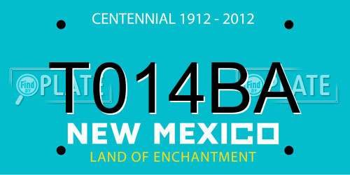 T014BA New Mexico License Plate