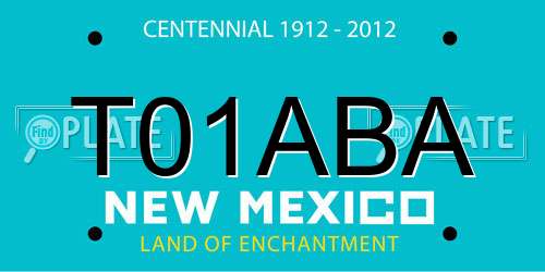 T01ABA New Mexico License Plate