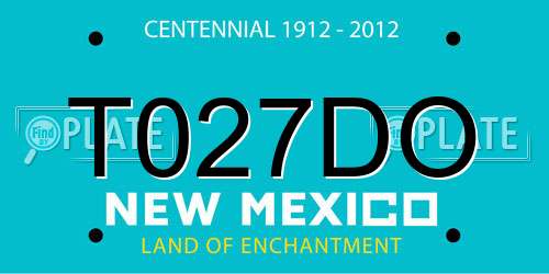 T027DO New Mexico License Plate