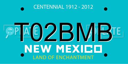 T02BMB New Mexico License Plate