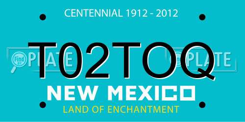 T02TOQ New Mexico License Plate