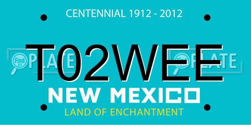 T02WEE New Mexico License Plate