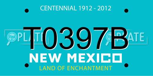 T0397B New Mexico License Plate
