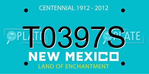 T0397S New Mexico License Plate