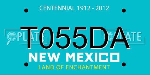 T055DA New Mexico License Plate