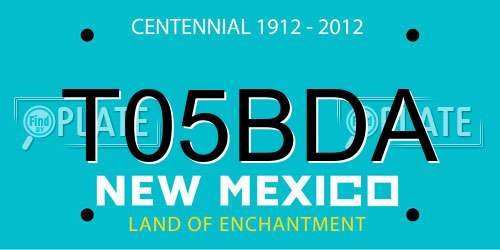 T05BDA New Mexico License Plate