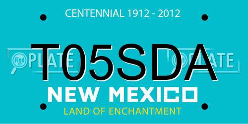 T05SDA New Mexico License Plate