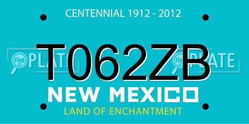 T062ZB New Mexico License Plate