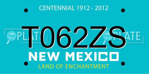 T062ZS New Mexico License Plate