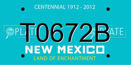 T0672B New Mexico License Plate
