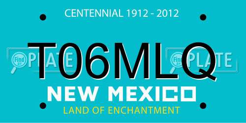 T06MLQ New Mexico License Plate