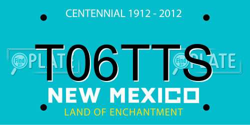 T06TTS New Mexico License Plate