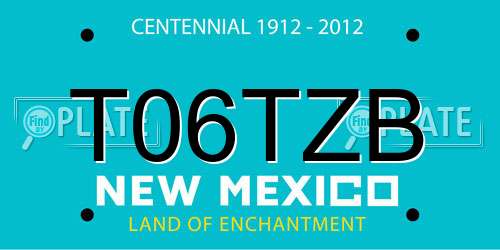 T06TZB New Mexico License Plate