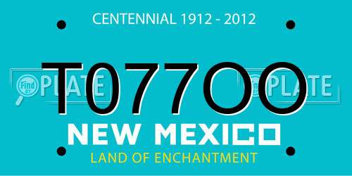 T077OO New Mexico License Plate