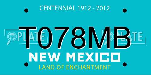 T078MB New Mexico License Plate