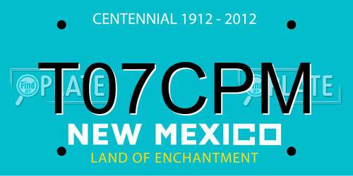 T07CPM New Mexico License Plate