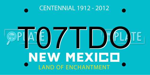 T07TDO New Mexico License Plate