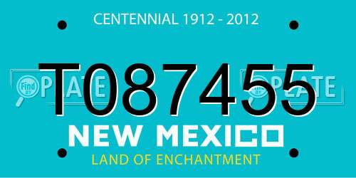 T087455 New Mexico License Plate