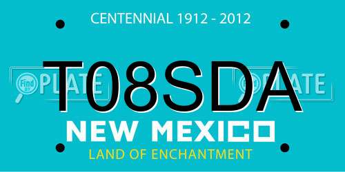 T08SDA New Mexico License Plate