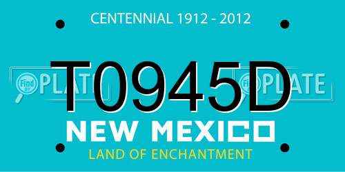 T0945D New Mexico License Plate