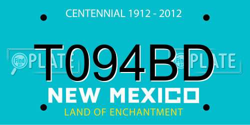T094BD New Mexico License Plate