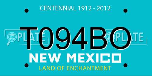 T094BO New Mexico License Plate