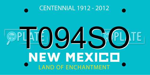 T094SO New Mexico License Plate