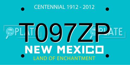 T097ZP New Mexico License Plate