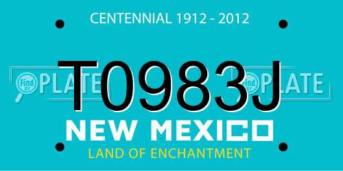 T0983J New Mexico License Plate