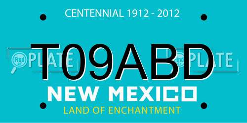 T09ABD New Mexico License Plate