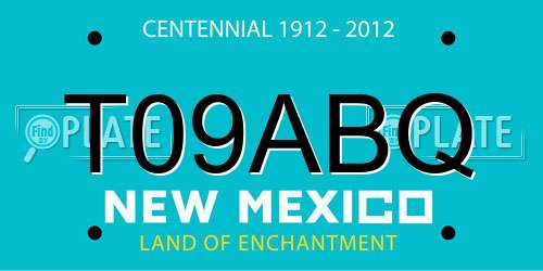 T09ABQ New Mexico License Plate