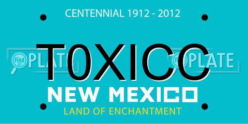 T0XICC New Mexico License Plate