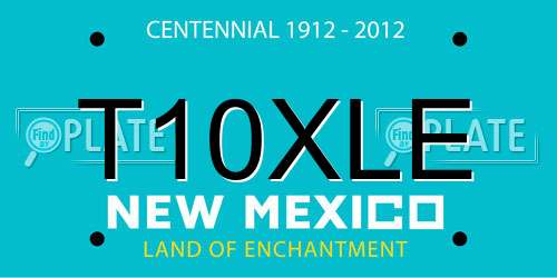 T10XLE New Mexico License Plate