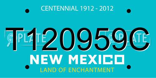 T120959C New Mexico License Plate