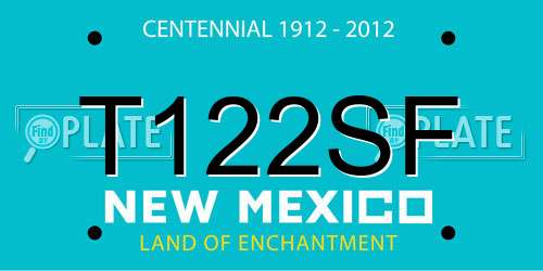 T122SF New Mexico License Plate
