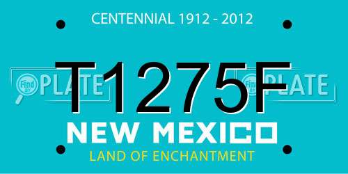 T1275F New Mexico License Plate