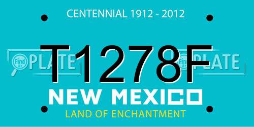 T1278F New Mexico License Plate