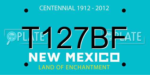T127BF New Mexico License Plate