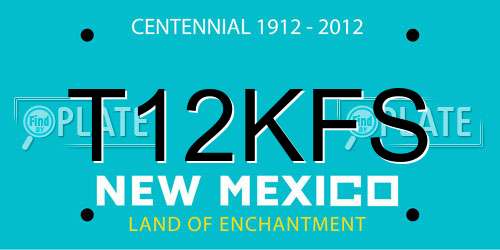 T12KFS New Mexico License Plate