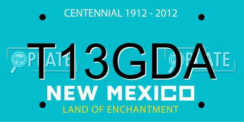T13GDA New Mexico License Plate