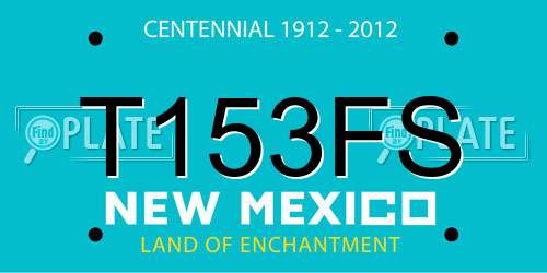 T153FS New Mexico License Plate
