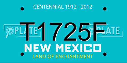 T1725F New Mexico License Plate