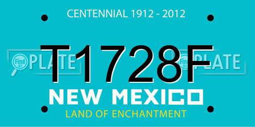 T1728F New Mexico License Plate