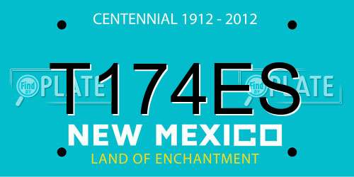 T174ES New Mexico License Plate